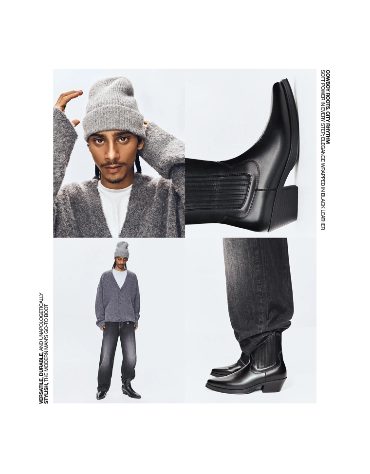 Эластичные ботильоны в ковбойском стиле