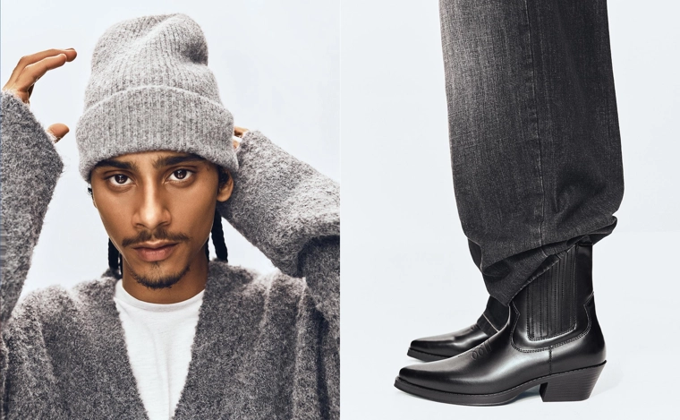 Эластичные ботильоны в ковбойском стиле