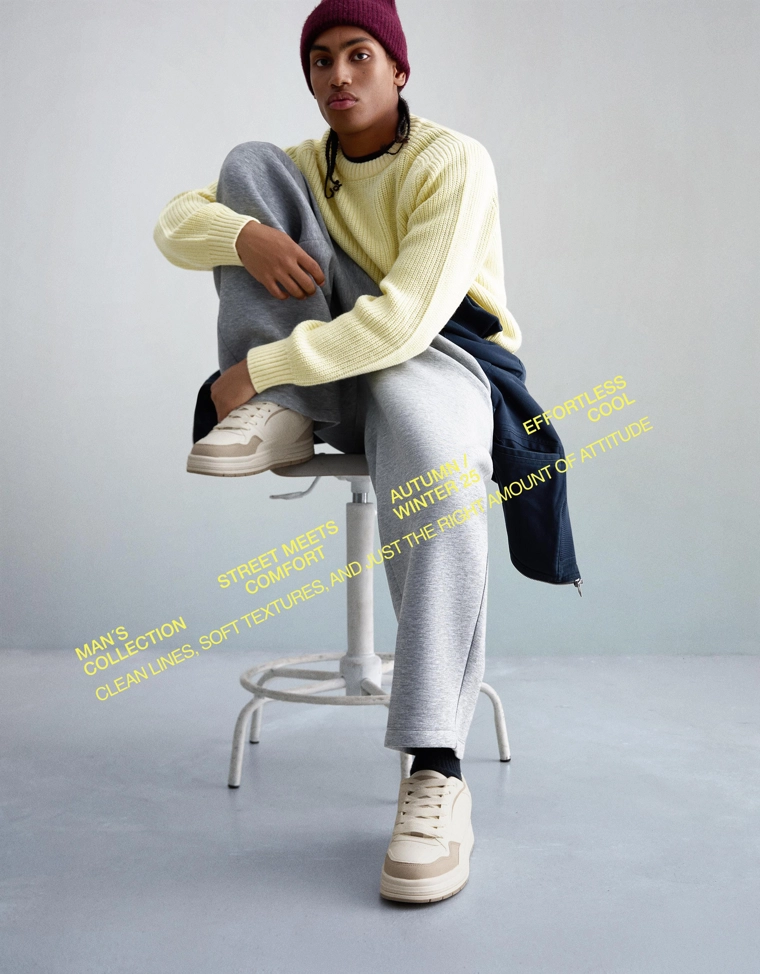 Комбинированные базовые уличные кеды