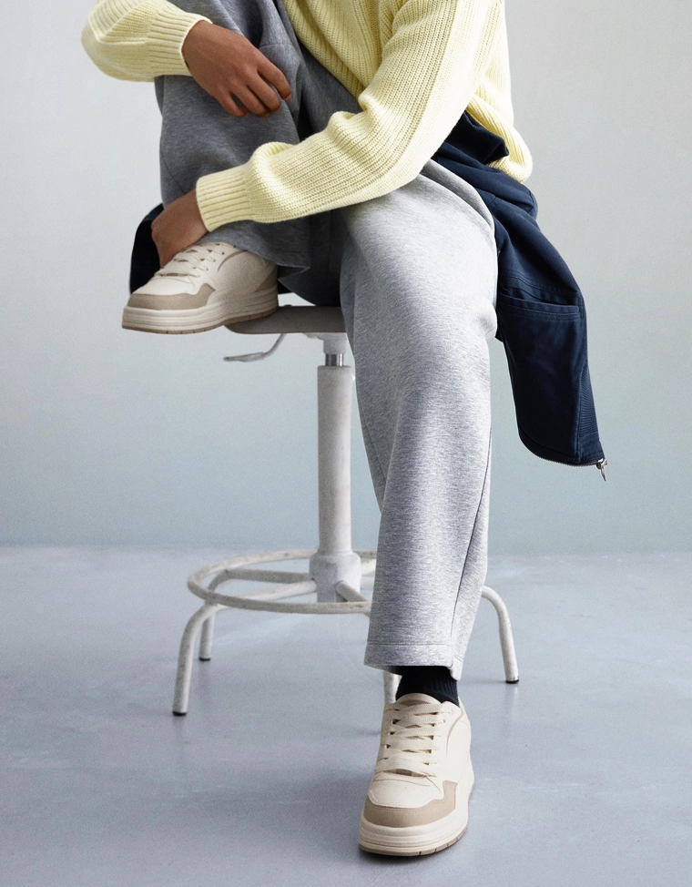 Комбинированные базовые уличные кеды