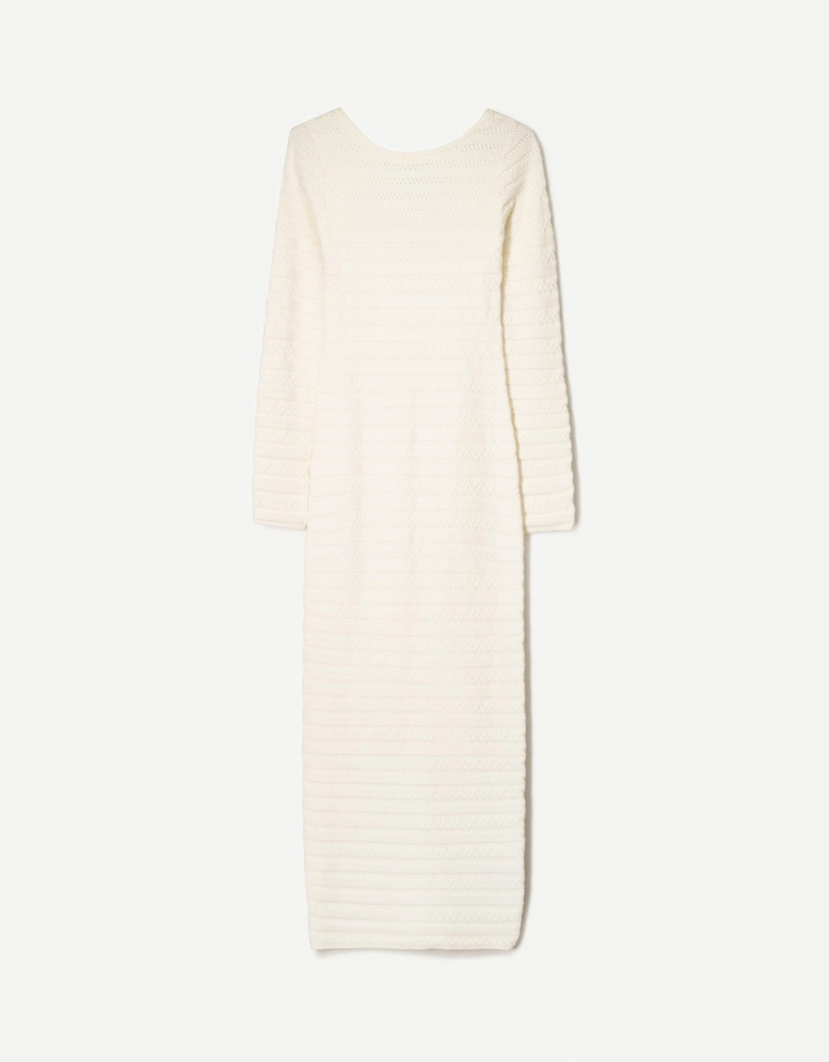 Платье миди с рельефным узором