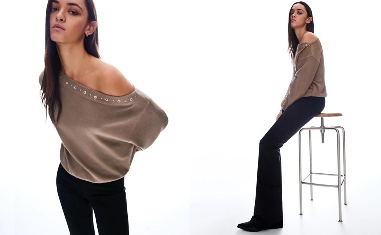 Свитер с заклепками