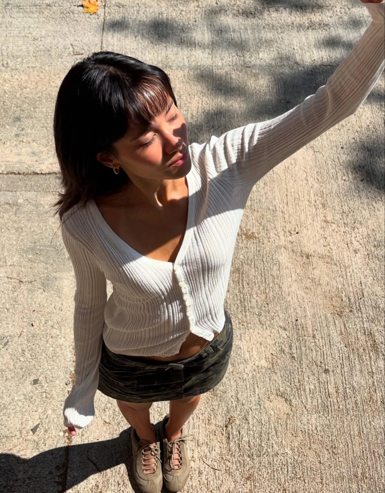 Кардиган в рубчик на пуговицах