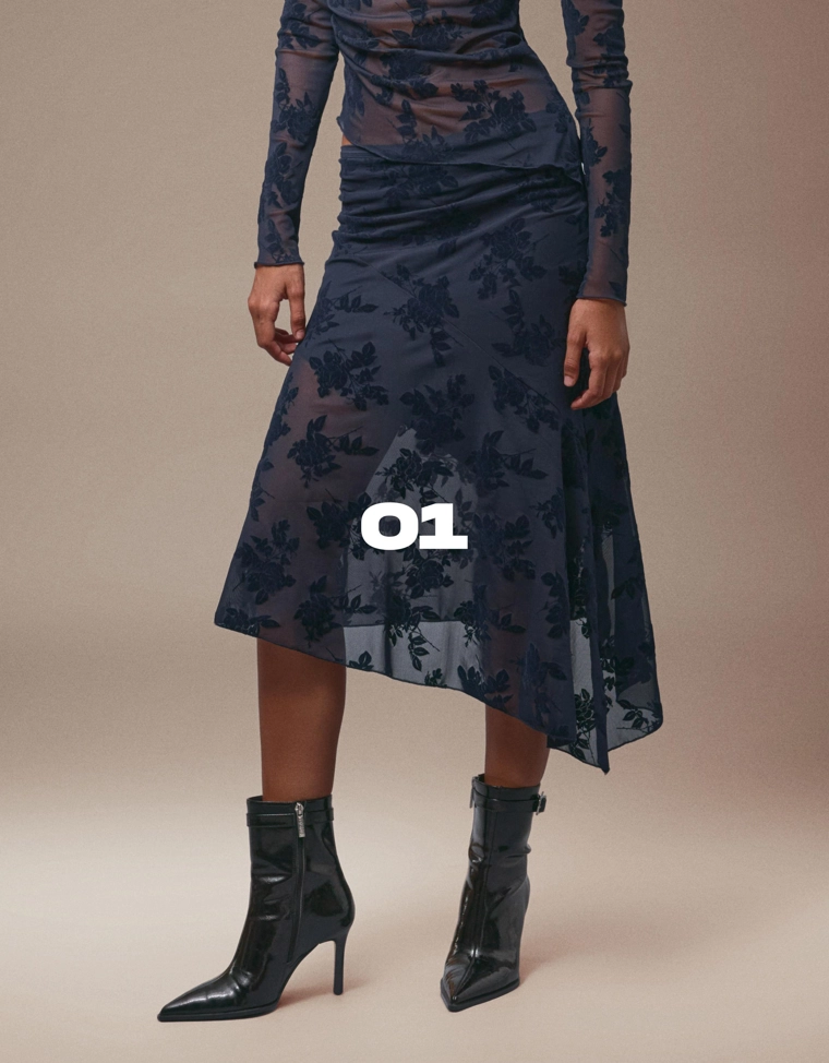 Юбка-миди с принтом