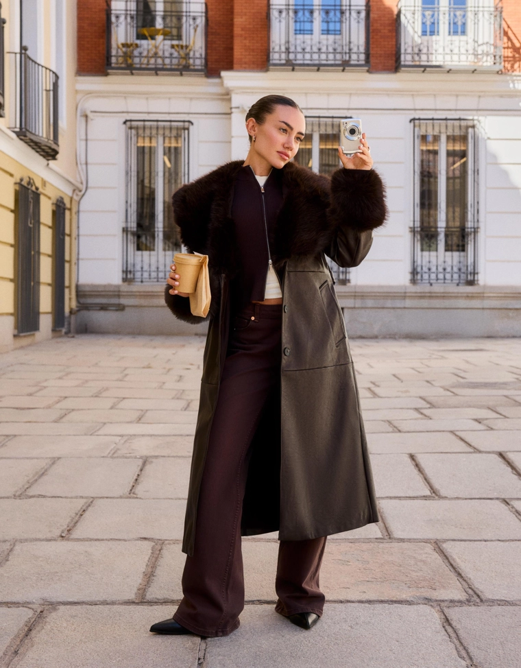 Контрастный жакет с рельефным узором