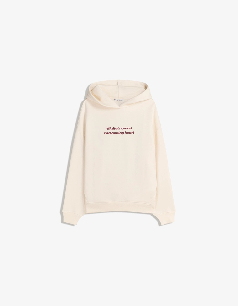 Худи с капюшоном и принтом