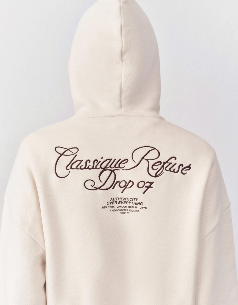 Худи с капюшоном, принтом и вышивкой