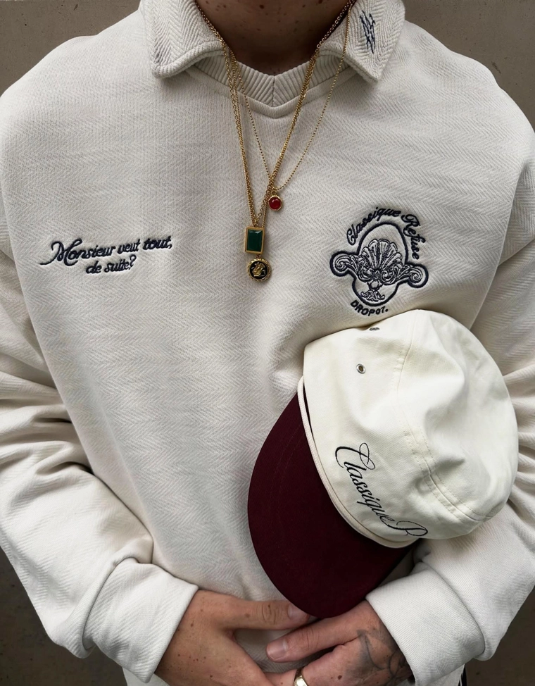 Поло с длинными рукавами и принтом