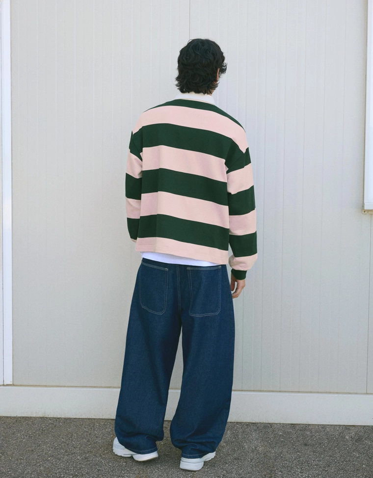 Поло из флиса в полоску