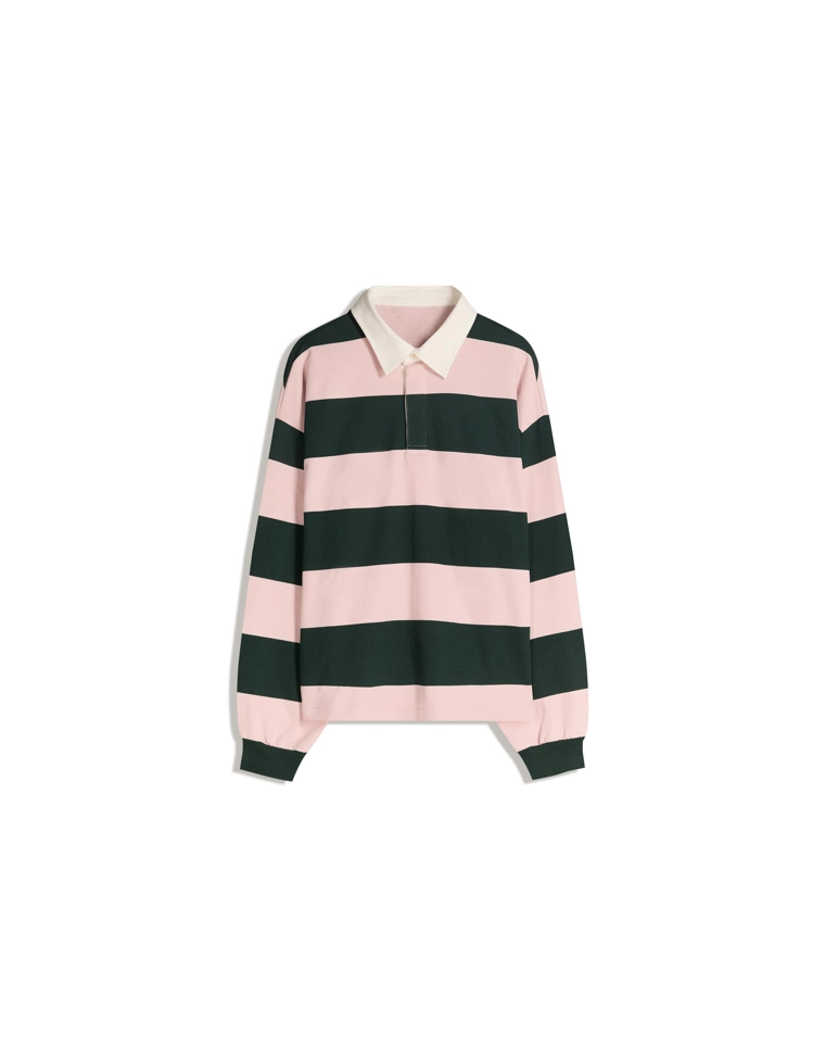 Поло из флиса в полоску