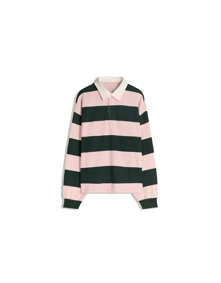 Поло из флиса в полоску