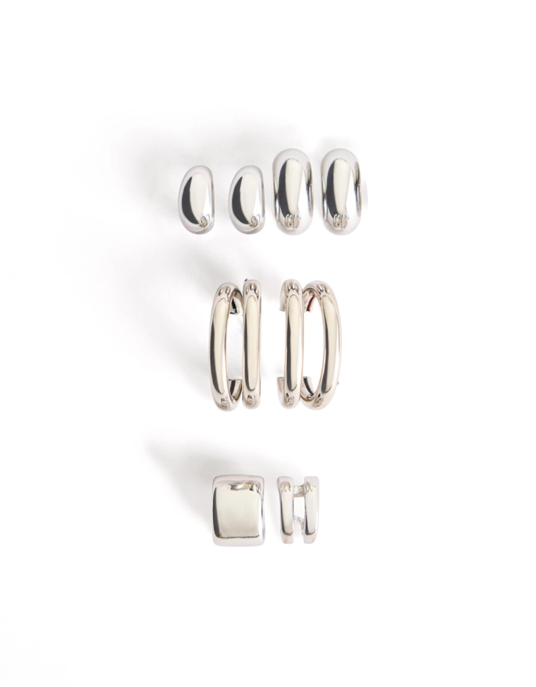 Набор из 8 серег и серьги-каффа Signature Edition