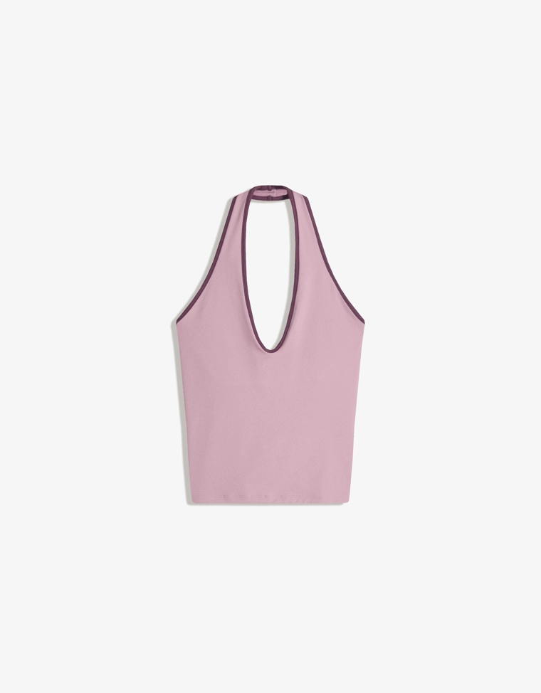 Высокотехнологичный топ с горловиной халтер