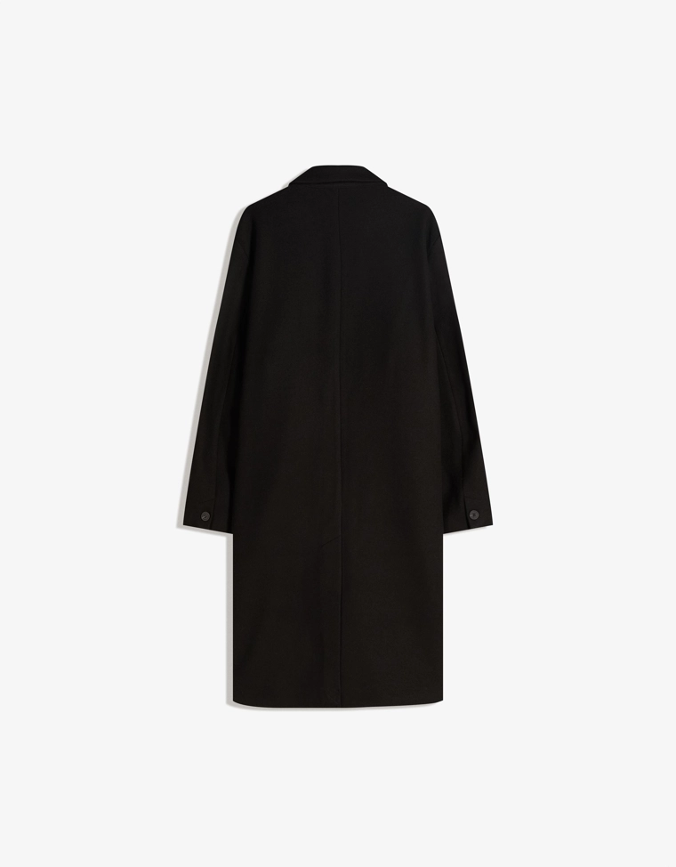 Длинное пальто из ткани