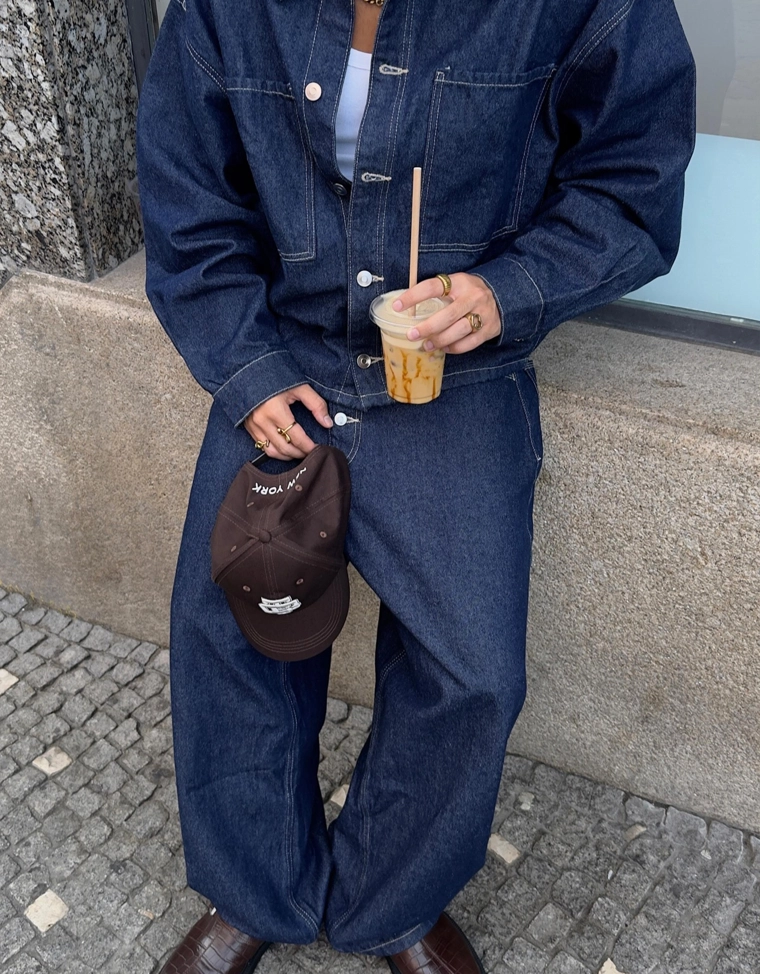 Джинсовая рубашка bershka