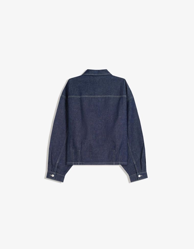 Джинсовая рубашка bershka