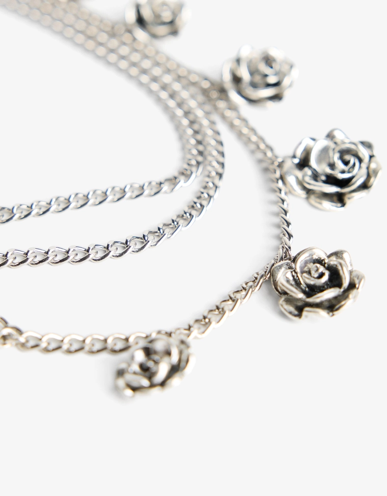 Цепочка с подвесками-розами