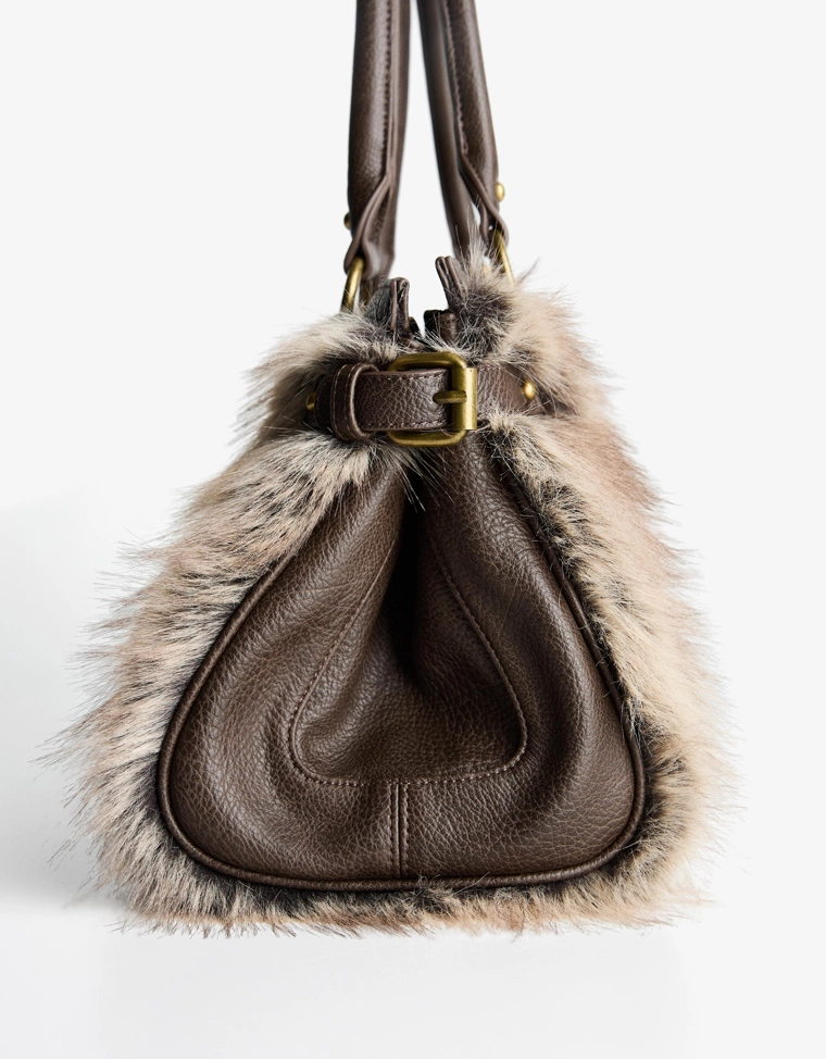 Сумка на плечо из искусственного меха