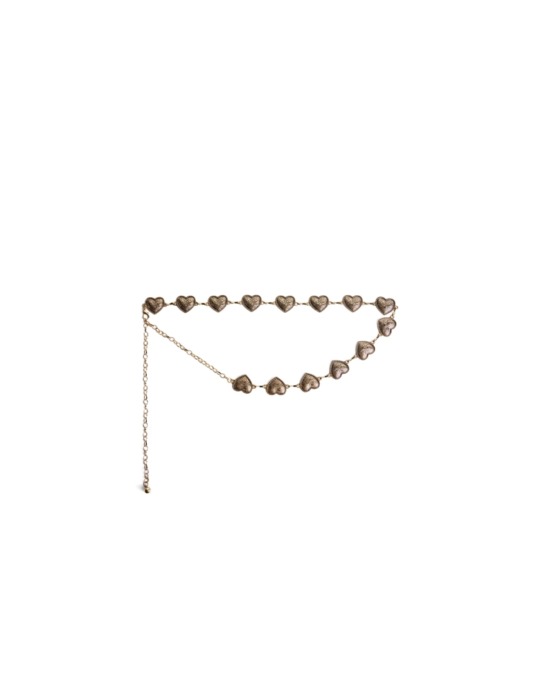 Ремень-цепочка со звеньями «Сердечки»