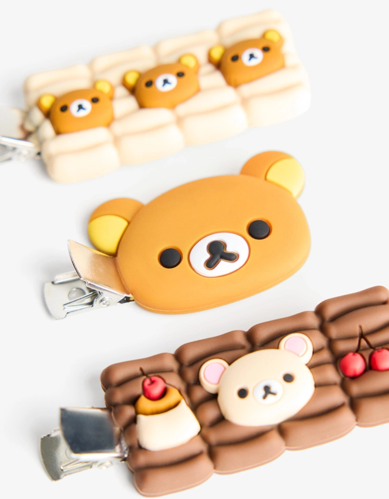 Набор из 3 заколок для волос Rilakkuma