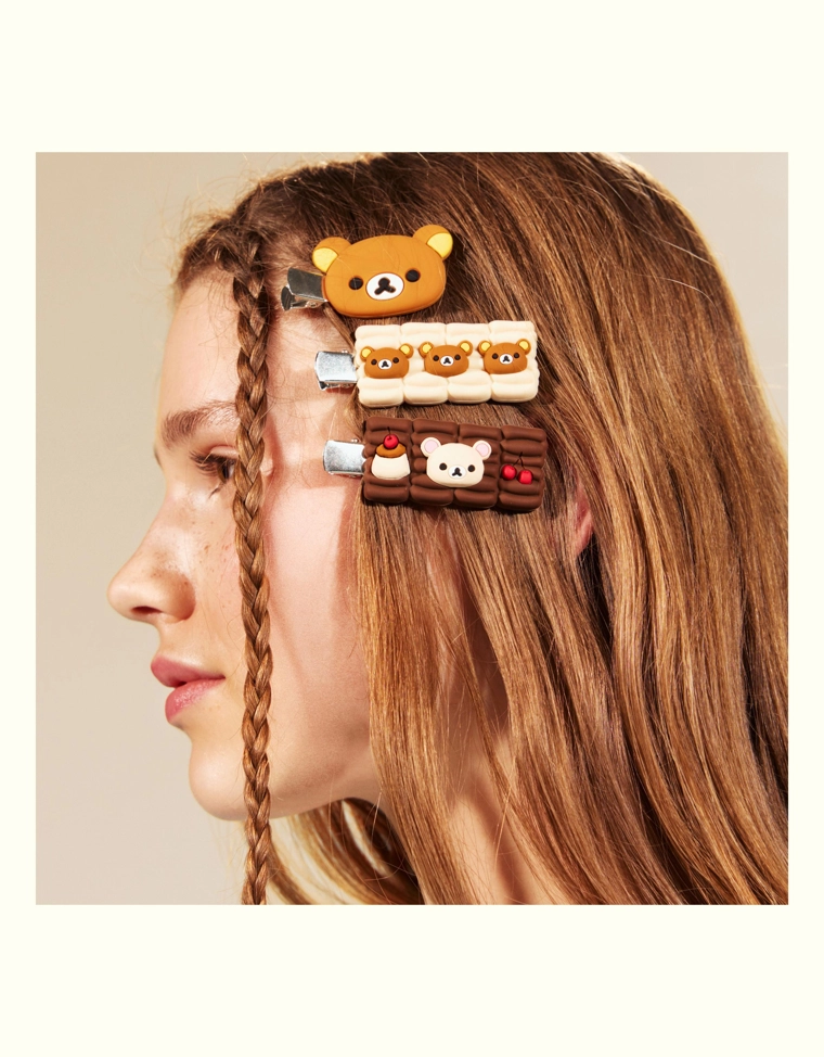 Набор из 3 заколок для волос Rilakkuma