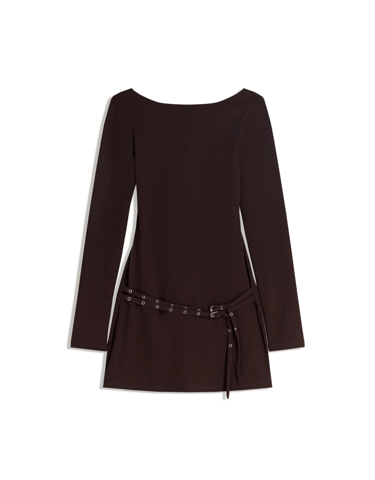 Мини-платье с поясом