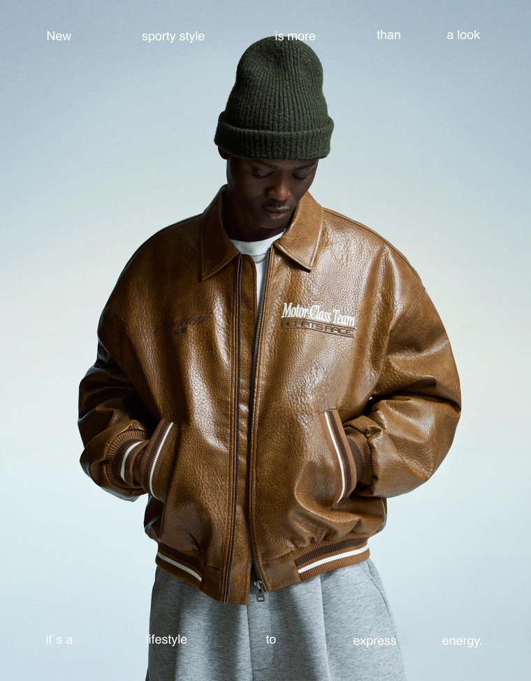 Куртка из искусственной кожи с вышивкой