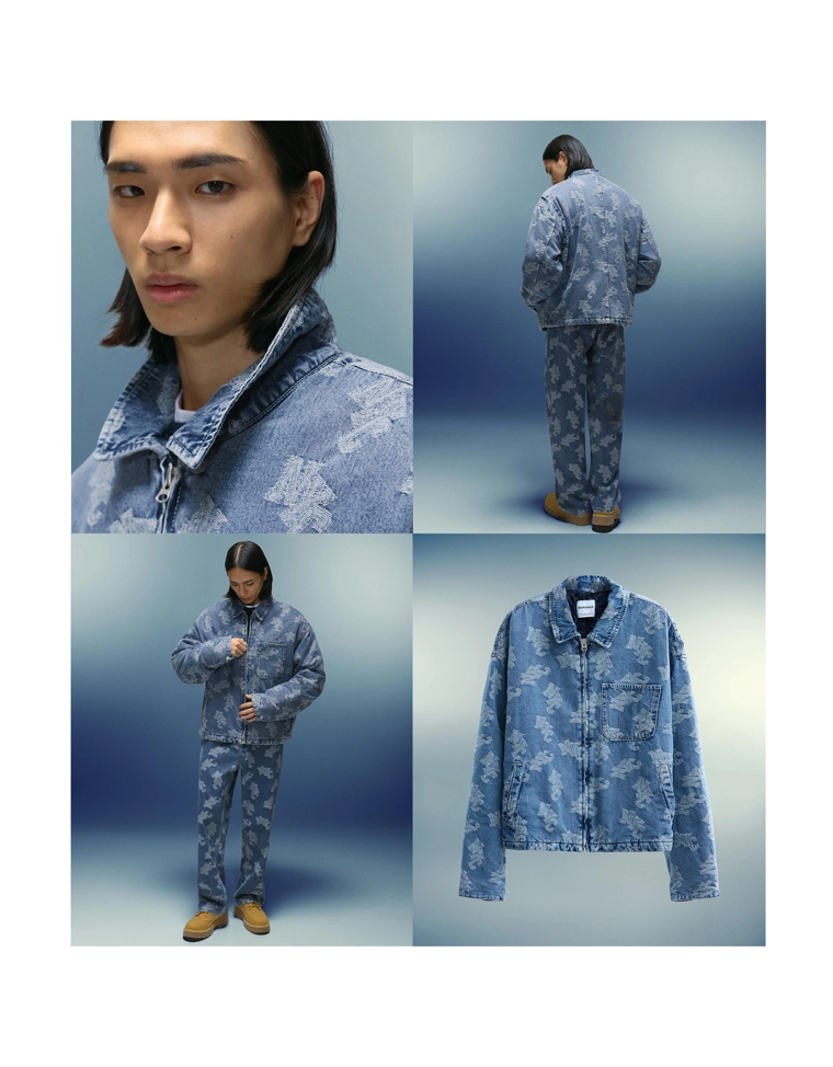 Джинсовая куртка жаккард