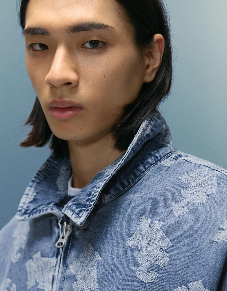 Джинсовая куртка жаккард