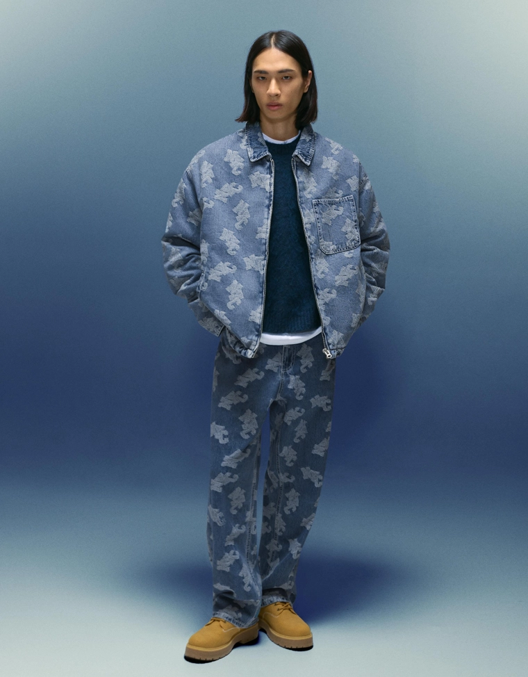 Джинсовая куртка жаккард