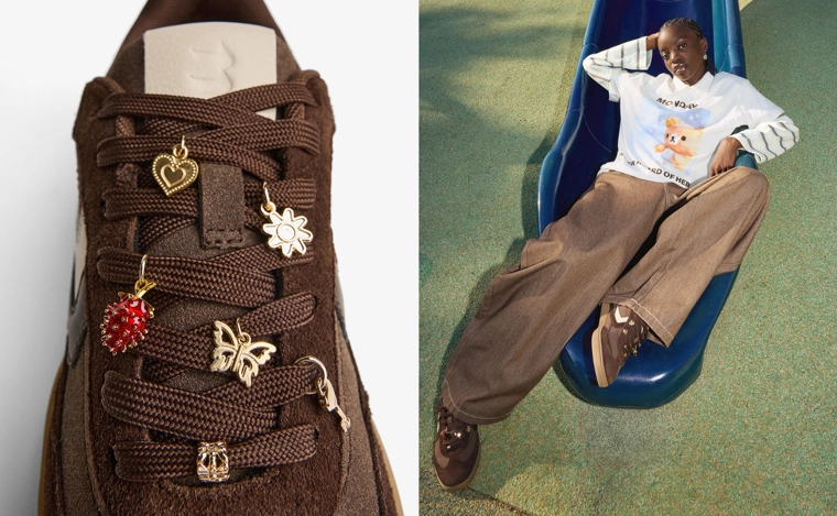 Ретро-кроссовки с шармами