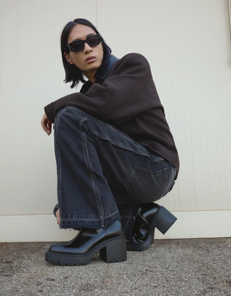 Ботильоны с квадратным носом