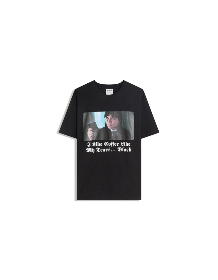 Футболка с короткими рукавами и принтом Wednesday