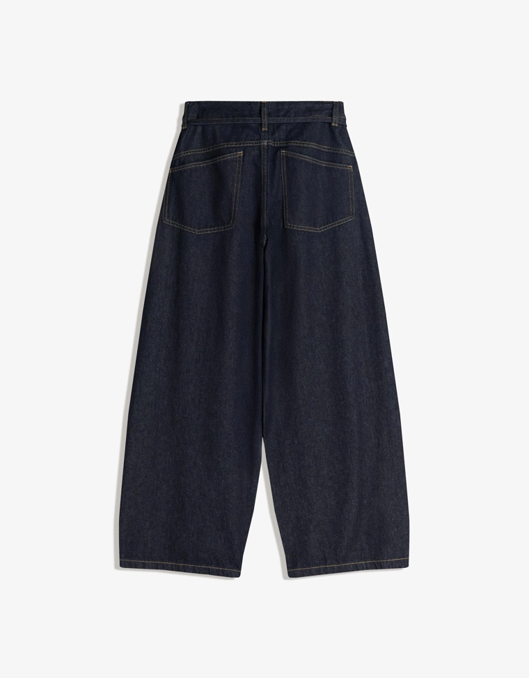 Джинсы wide leg barrel с ремнем