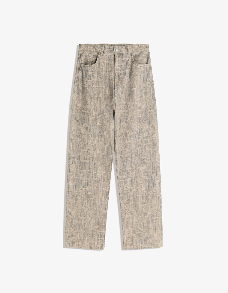 Брюки barrel с принтом