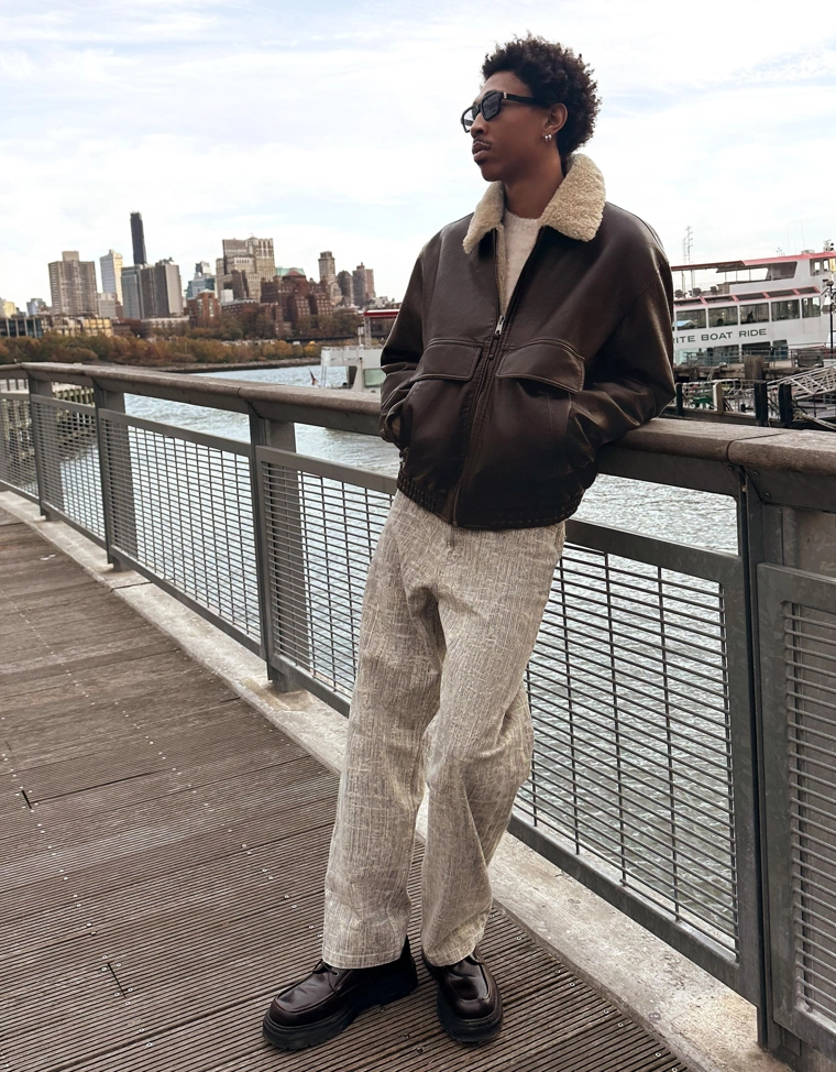 Брюки barrel с принтом