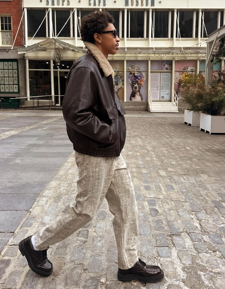 Брюки barrel с принтом