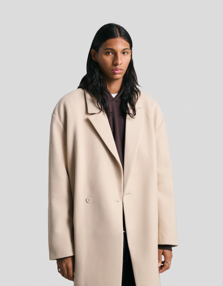 Пальто из драпа на запах