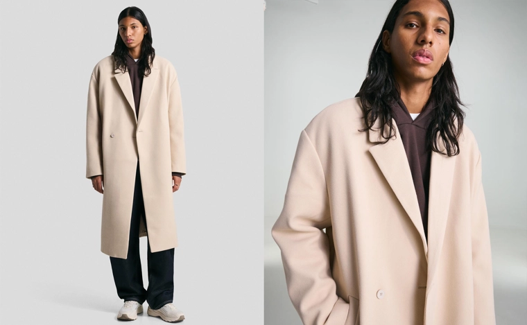 Пальто из драпа на запах