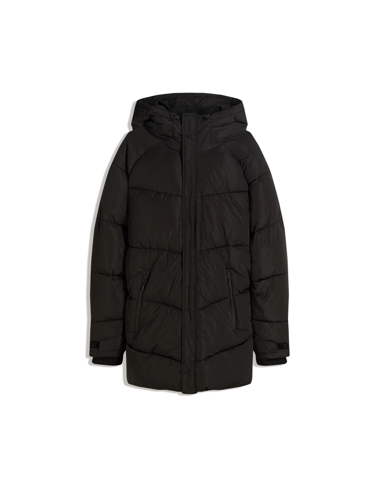 Длинное стеганое пальто