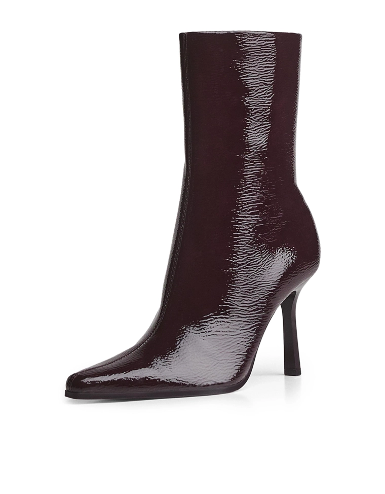 Ботильоны с тисненым каблуком