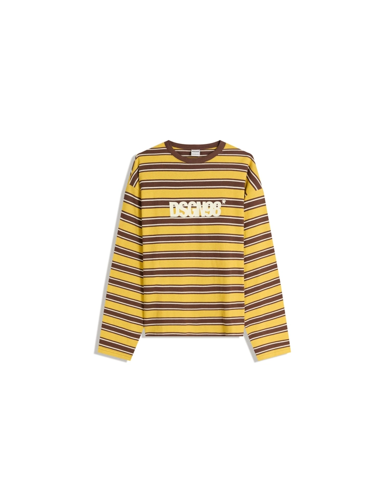 Лонгслив с принтом в стиле ретро