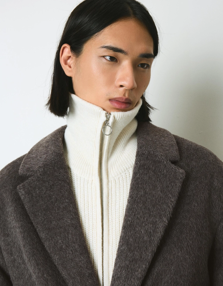 Пальто с эффектом начеса