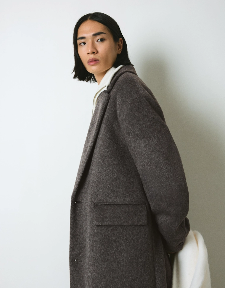 Пальто с эффектом начеса