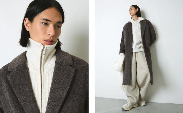 Пальто с эффектом начеса