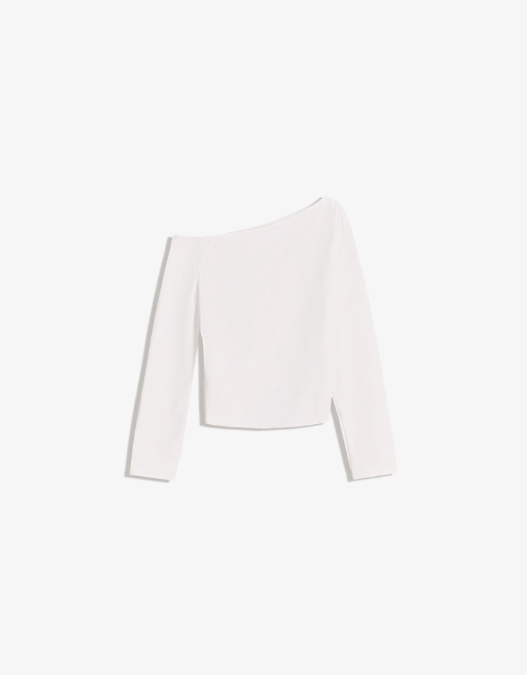 Футболка с длинными рукавами и асимметричным вырезом