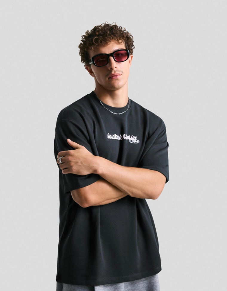 Футболка из мягкой ткани с короткими рукавами и принтом