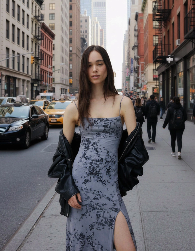 Платье миди на бретелях из полупрозрачной ткани