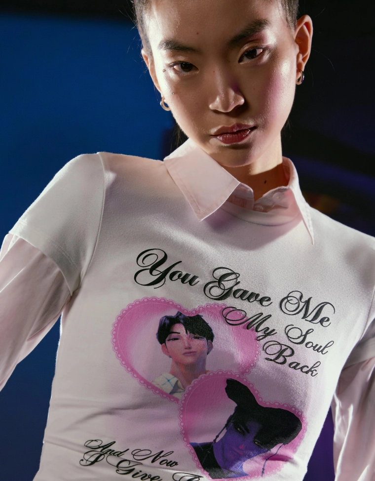 Футболка KPop Demon Hunters Saja Boys с короткими рукавами и принтом