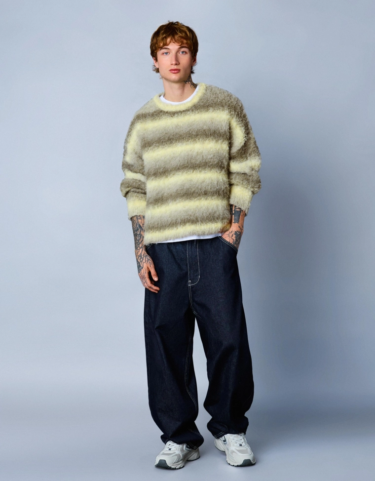 Свитер с разноцветным начесом